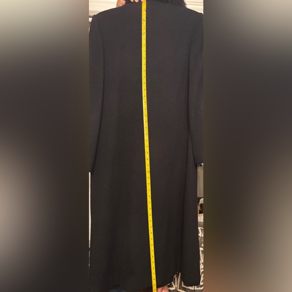 Harve Bernard long wool coat, large fox fur collar - Sz 12 Great Condition - Picture 9 of 12